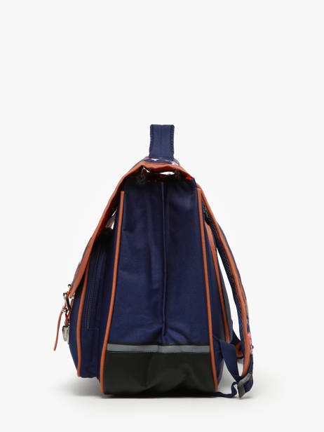 Boekentas 2 Compartimenten Snowball Blauw liberty 46338 ander zicht 2